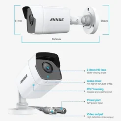Clearance 5MP Ultra HD CCTV-kamera, IP67-vejrbeskyttet, 100ft nattevision Sikkerhedsmonitorer & Videokameraer