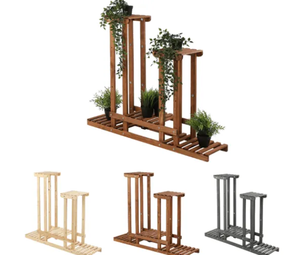 Plantestativer^Multilevel blomsterstativ 5-hyldet RKB /95x116x25/ Brun
