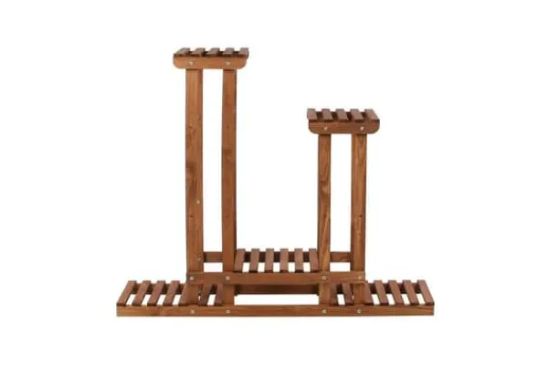 Plantestativer^Multilevel blomsterstativ 5-hyldet RKB /95x116x25/ Brun