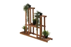 Plantestativer^Multilevel blomsterstativ 5-hyldet RKB /95x116x25/ Brun