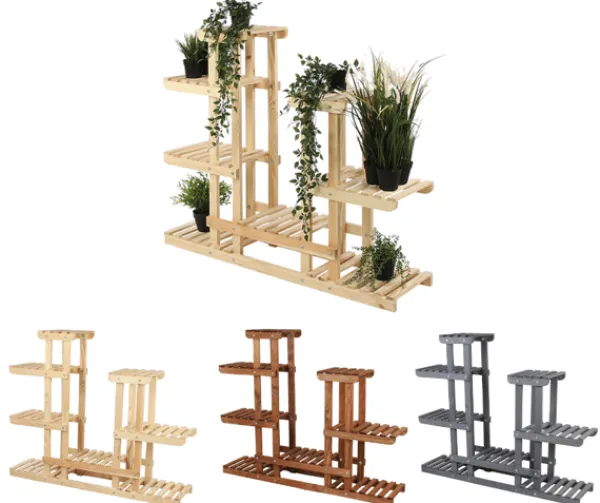 Best Multilevel træblomsterpotte RKB /95x116x25/ Naturlig Plantestativer