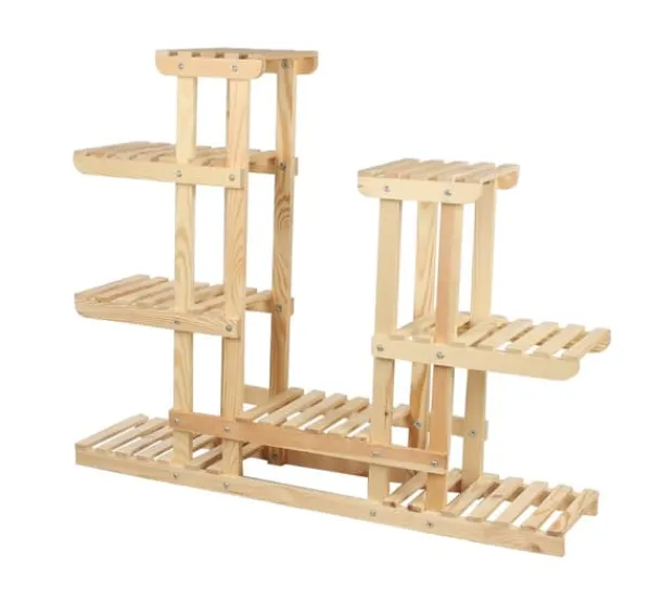 Best Multilevel træblomsterpotte RKB /95x116x25/ Naturlig Plantestativer