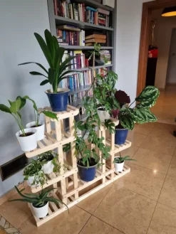 Best Multilevel træblomsterpotte RKB /95x116x25/ Naturlig Plantestativer