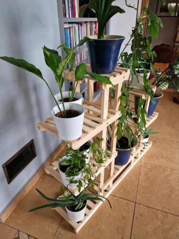 Best Multilevel træblomsterpotte RKB /95x116x25/ Naturlig Plantestativer