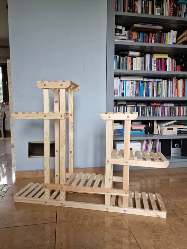 Best Multilevel træblomsterpotte RKB /95x116x25/ Naturlig Plantestativer