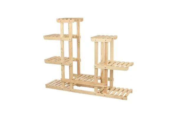Best Multilevel træblomsterpotte RKB /95x116x25/ Naturlig Plantestativer