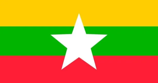 Flag & Vindposer^Myanmar flag