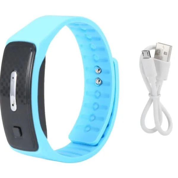 Hot Myggeafvisende Armbånd USB Opladning Ultralyd Myggeafvisende Armbåndsur Blå Insektmiddel & Dyreafvisende Middel
