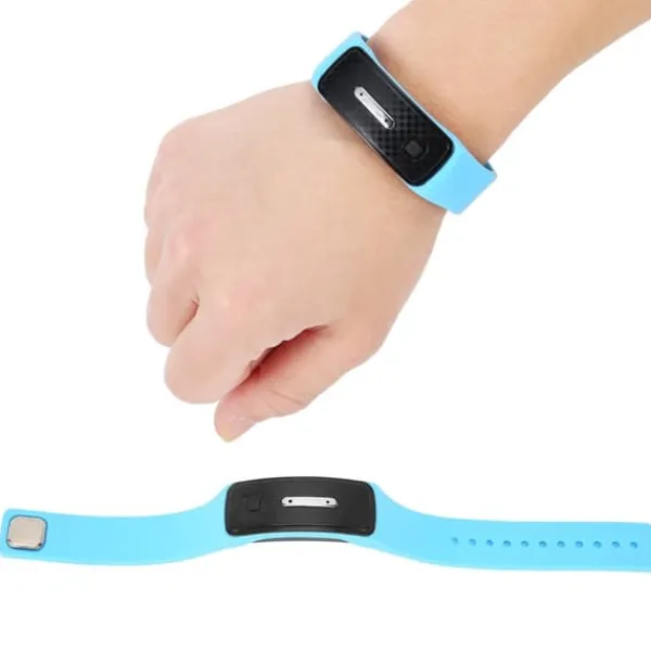 Hot Myggeafvisende Armbånd USB Opladning Ultralyd Myggeafvisende Armbåndsur Blå Insektmiddel & Dyreafvisende Middel