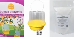 Skadedyrsfælder^Myggefælde, Effektiv Lokkemad til Fluekontrol, Miljøvenligt Design,Fælde + 1Kg. Attraktiv