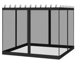 Discount Myggenet til pavillon, holdbart polyester, nem installation, universel pasform,SortSort, 360x360cm (12x12ft) bliver oversat til 360x360cm (12x12ft). | CDON Telte & Lysthuse