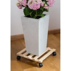 Outlet NATUR Hyllan på hjul för växter - Gran - H7,4 x 35 x 35 cm Støtte Med Hjul, Sæder & Knæbeskyttelse Til Havepleje