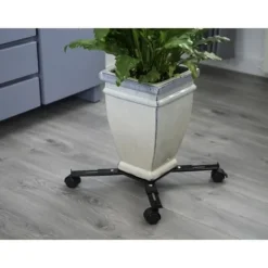 Krukkeplanter Indendørs^NATUR Utdragbar växthylla - Svart metall - H6 x 34/51 x 34/51 cm