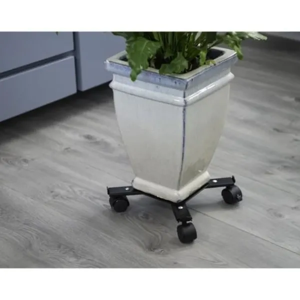 Krukkeplanter Indendørs^NATUR Utdragbar växthylla - Svart metall - H6 x 34/51 x 34/51 cm