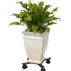 Krukkeplanter Indendørs^NATUR Utdragbar växthylla - Svart metall - H6 x 34/51 x 34/51 cm