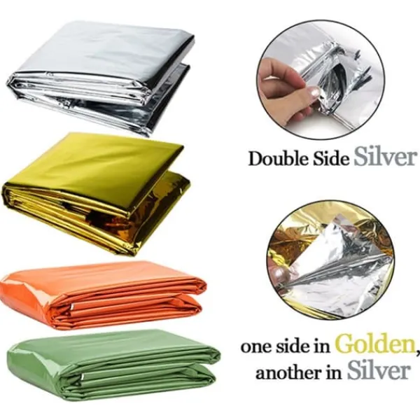 Online nødtæppe Survival Rescue Førstehjælp Folie Termisk tæppe 130x210cm Beredskabsplaner