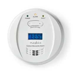 Røg- & Kulmonoxiddetektorer^Nedis Kulilte alarm | Batteri | Batteri levetid op til: 5 År | Hush / mute-funktion | Med testknap | 85 dB | Hvid