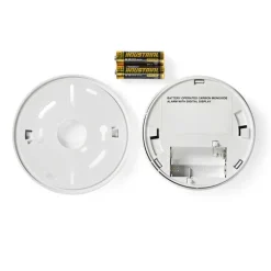 Røg- & Kulmonoxiddetektorer^Nedis Kulilte alarm | Batteri | Batteri levetid op til: 5 År | Hush / mute-funktion | Med testknap | 85 dB | Hvid