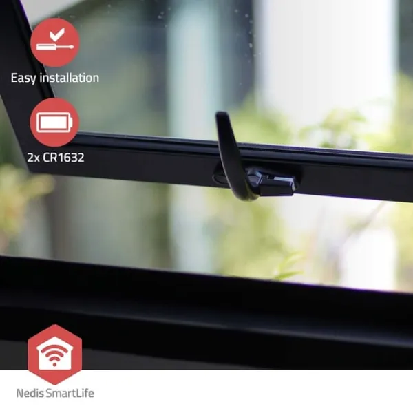 Sensorer Til Sikkerhedssystemer^Nedis SmartLife Dørvinduessensor | Zigbee 3.0 | Batteri | Android™ / IOS | Hvid