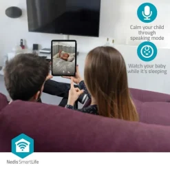 Sikkerhedsmonitorer & Videokameraer^Nedis SmartLife Indendørs Kamera | 3MP Full HD 1296p | Cloud Storage (mulighed) / microSD (ikke inkluderet) / Onvif | Med bevægelsessensor | Nattesyn | CDON