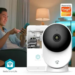 Sikkerhedsmonitorer & Videokameraer^Nedis SmartLife Indendørs Kamera | 3MP Full HD 1296p | Cloud Storage (mulighed) / microSD (ikke inkluderet) / Onvif | Med bevægelsessensor | Nattesyn | CDON
