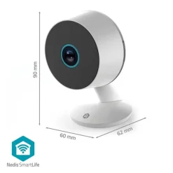 Sikkerhedsmonitorer & Videokameraer^Nedis SmartLife Indendørs Kamera | 3MP Full HD 1296p | Cloud Storage (mulighed) / microSD (ikke inkluderet) / Onvif | Med bevægelsessensor | Nattesyn | CDON