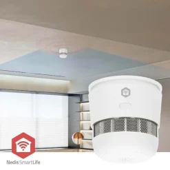 Nedis SmartLife Røgalarm | Batteri | Sensorlevetid: 10 År | EN 14604 | Maks. batteritid: 36 Måned | 85 dB | Hvid | 1 stk Røg- & Kulmonoxiddetektorer