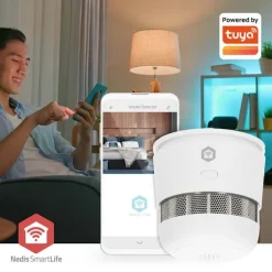 Nedis SmartLife Røgalarm | Batteri | Sensorlevetid: 10 År | EN 14604 | Maks. batteritid: 36 Måned | 85 dB | Hvid | 1 stk Røg- & Kulmonoxiddetektorer