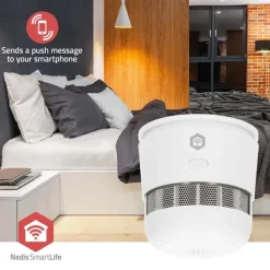 Nedis SmartLife Røgalarm | Batteri | Sensorlevetid: 10 År | EN 14604 | Maks. batteritid: 36 Måned | 85 dB | Hvid | 1 stk Røg- & Kulmonoxiddetektorer