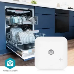 Lækagedetektorer^Nedis SmartLife Vand Detektor | Wi-Fi | Batteri | Udvidelse inkluderet | Maks. batteritid: 24 Måned | 80 dB | Hvid