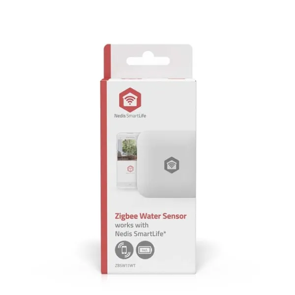 Discount Nedis SmartLife Vand Detektor | Zigbee 3.0 | Batteri | Maks. batteritid: 12 Måned | Hvid Lækagedetektorer