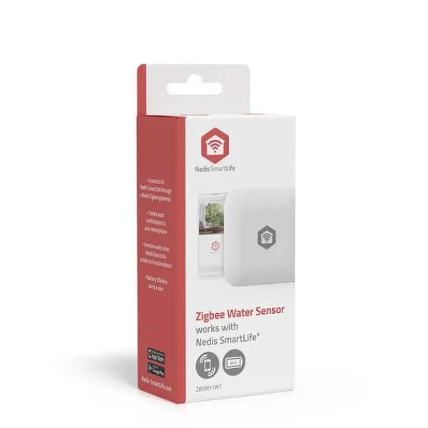 Discount Nedis SmartLife Vand Detektor | Zigbee 3.0 | Batteri | Maks. batteritid: 12 Måned | Hvid Lækagedetektorer