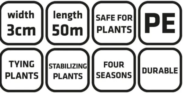 Clearance Netbånd til haveopbinding af planter, 30 mm, 50 m Haveduge