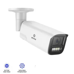 Discount Netværkskamera, 8MP opløsning, 2,8 til 12 mm varifokal linse, IP67 vandtæt rating, understøtter PoE, tovejslyd Sikkerhedsmonitorer & Videokameraer