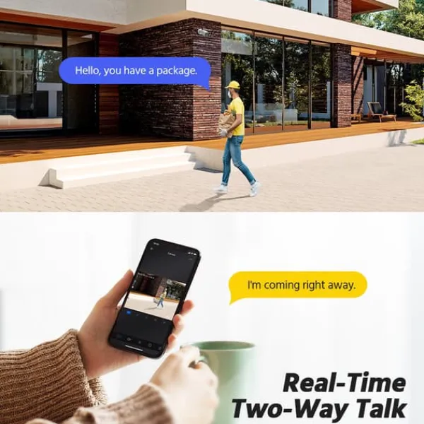 Discount Netværkskamera, 8MP opløsning, 2,8 til 12 mm varifokal linse, IP67 vandtæt rating, understøtter PoE, tovejslyd Sikkerhedsmonitorer & Videokameraer