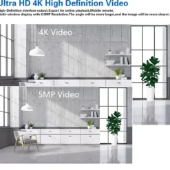 Best Netværksvideooptager, 4K opløsning, 8-kanals POE,8CH, Ingen, EU Stik Sikkerhedsmonitorer & Videokameraer