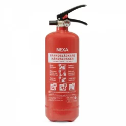 Brandslukkere^Nexa brandsläckare, 2 Kg ABC-pulver med väggfäste (13402)