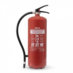 Brandslukkere^Nexa brandsläckare, RÖD 6kg ABC-pulver, väggfäste (13416)