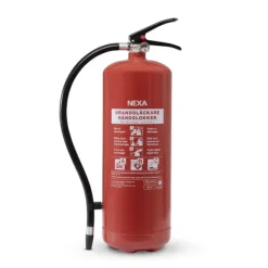 Brandslukkere^Nexa brandsläckare, RÖD 6kg ABC-pulver, väggfäste (13416)