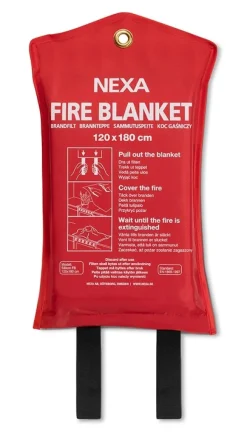 Brandtæppe^Nexa FBS-180: Brandfilt silikon, 180 cm