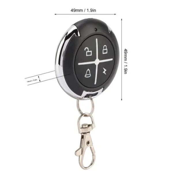 Skure, Garager & Carports^4-nøgle sort rund automatisk kopi garageport trådløs fjernbetjening (433MHZ)