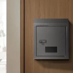 Outlet Nøgleafleveringsboks til postkasse med kombinationslås, sort, gennem døren, sikker opbevaring Postkasser & Brevindkast