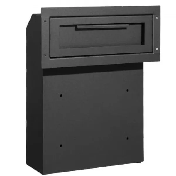 Postkasser & Brevindkast^Nøgleboks, 30,5x15,2x40,6 cm, Sort, Stål