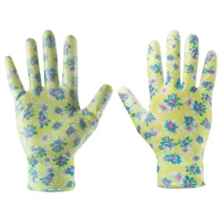 Sale Nitrilbelagte havehandsker, blomstermønster, størrelse 8" Haveværktøj