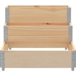 Hot 3-niveauers højbed i massivt fyrretræ | Størrelse: 120x80 cm Krukker & Plantebeholdere