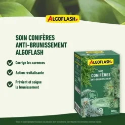 Gødningsmidler^Nåletræspleje - ALGOFLASH - Anti-brunfarvning - 800 g