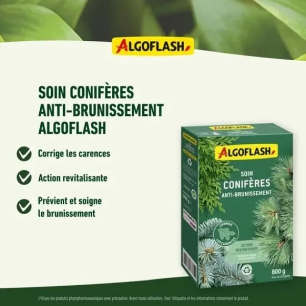 Gødningsmidler^Nåletræspleje - ALGOFLASH - Anti-brunfarvning - 800 g
