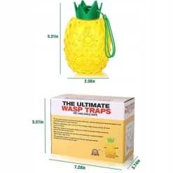 Skadedyrsfælder^NoBzzz FÆLDE TIL HVEPSEFLUER 2 STK. GENBRUGELIG EFFEKTIV ANANAS