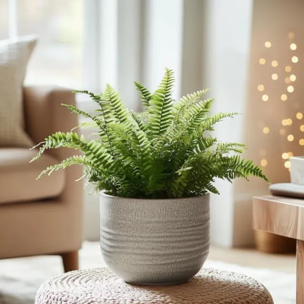 Krukkeplanter Indendørs^Nyrebregne - Sæt med 2 - Nephrolepis 'Duffii' - Højde 25-40cm - ⌀12cm