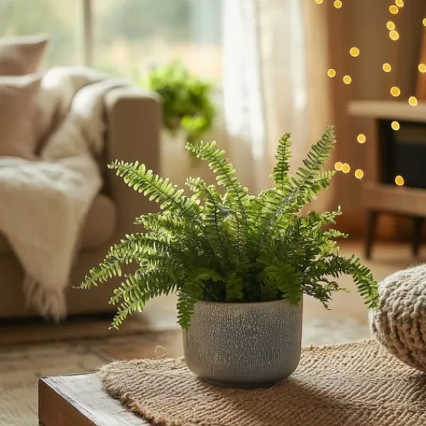 Krukkeplanter Indendørs^Nyrebregne - Sæt med 2 - Nephrolepis 'Duffii' - Højde 25-40cm - ⌀12cm